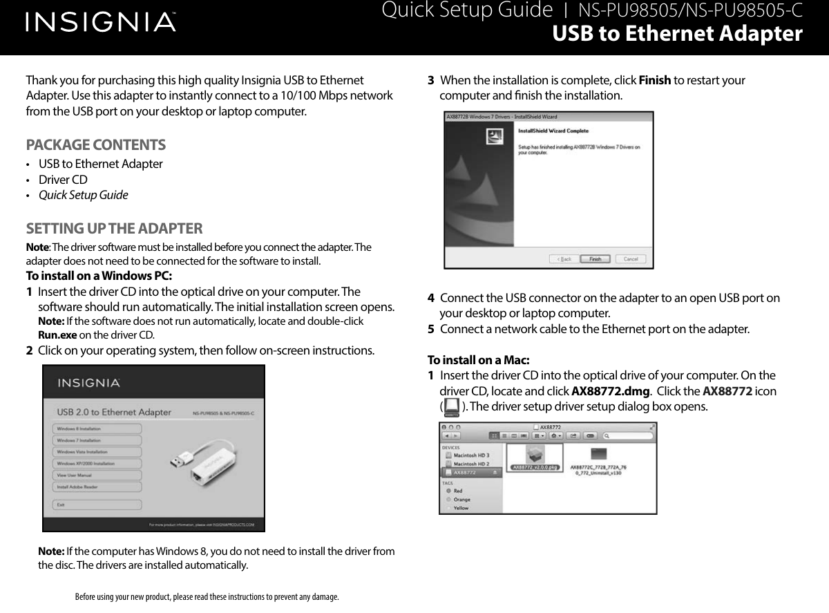 insignia usb to ethernet adapter ax88772 driver for mac